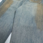 Vintage Distressed Washed Wide Jeans