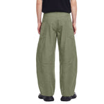 Pantalones de algodón con pierna ancha y color liso
