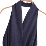 Falda vaquera con bordado de perlas y lavado vintage