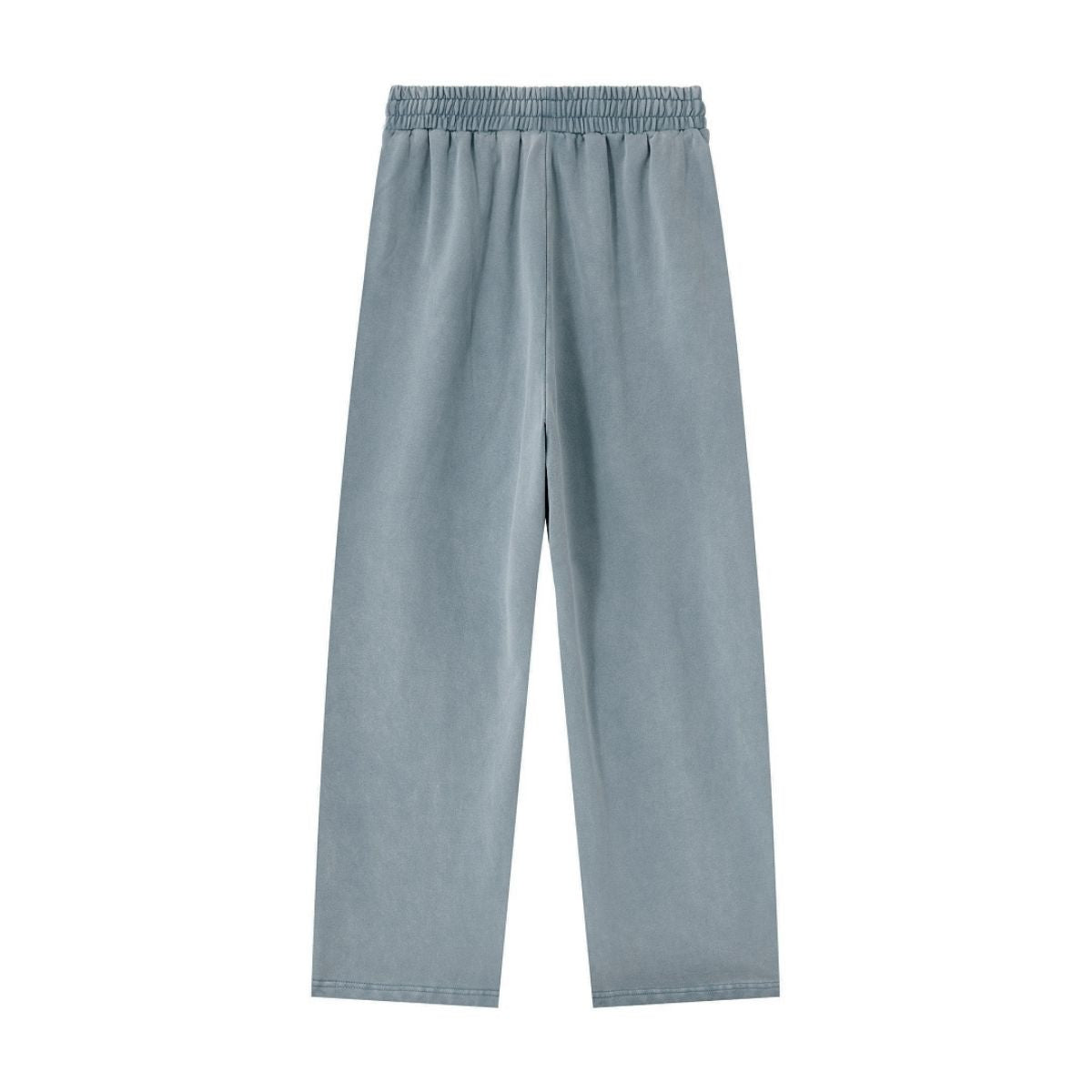 Heavyweight Cotton Washed Distressed Terry Wide‑Leg Pants