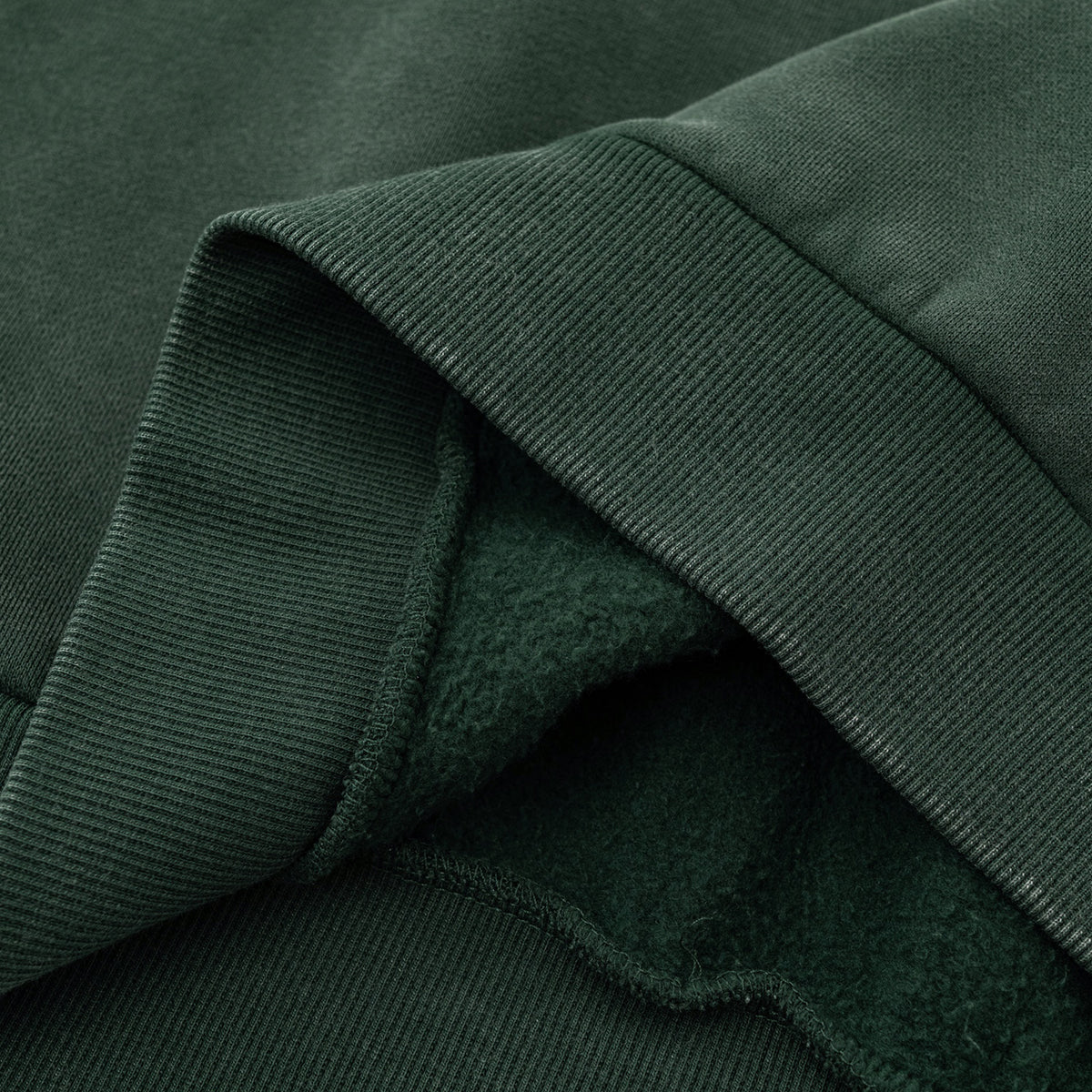 Crew Neck Mock Two-Layer Fleece Sweatshirt