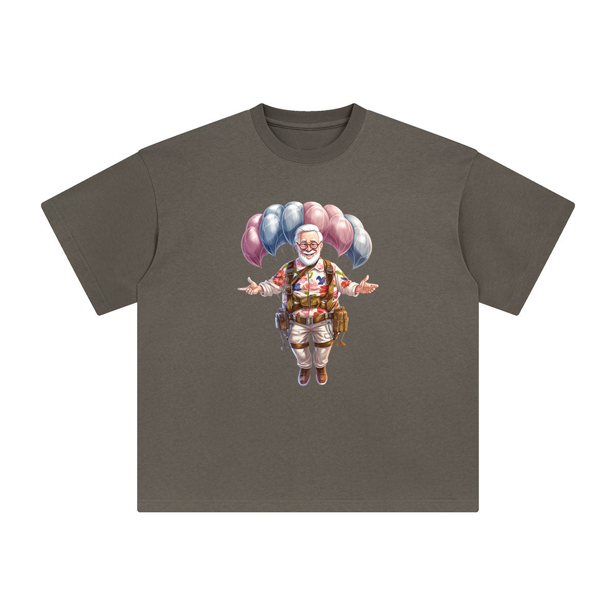Grandpa Parachute Graphic Tee-INNBLAC Fashion Apparel