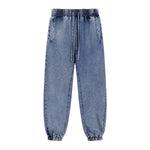 Washed Baggy Knit Denim Joggers