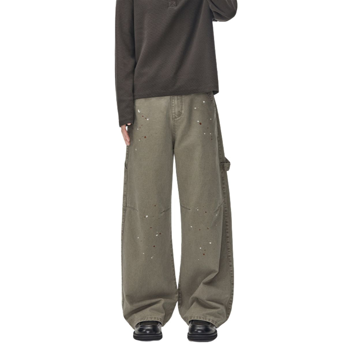 Splash Ink Loose Straight Lumber Pants