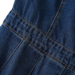 Falda vaquera con bordado de perlas y lavado vintage