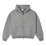 Vintage Relaxed Drop‑Shoulder Zip‑Up Hoodie