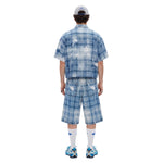 Heavyweight Distressed Plaid Box Polo Shirt 7.0oz