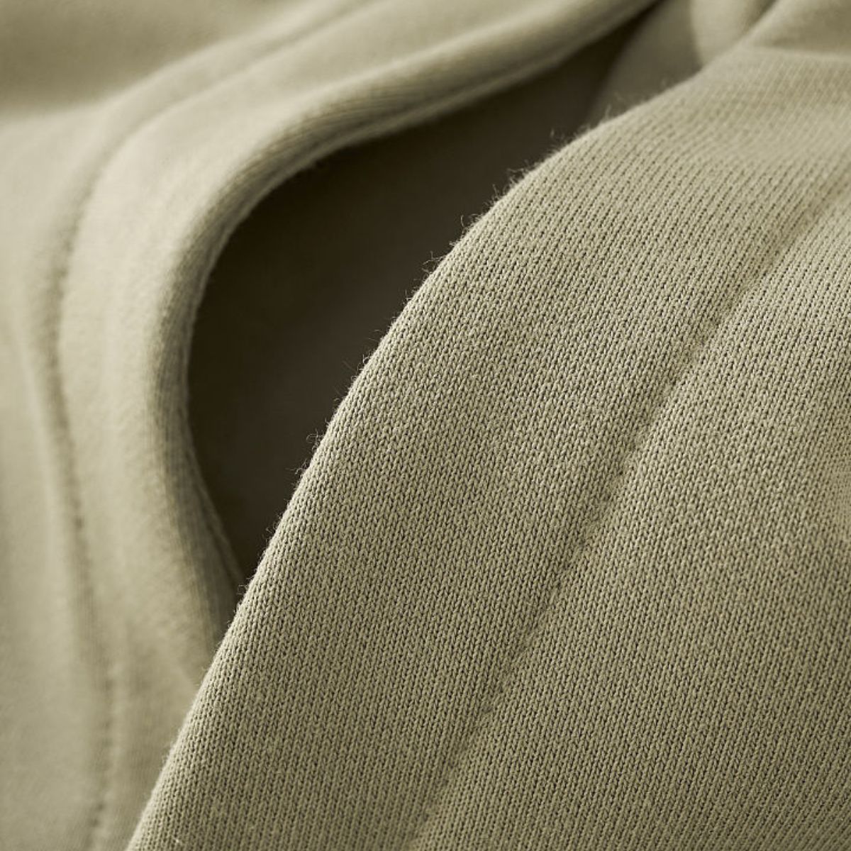 Hooded Terry Sweatshirt With Stacked Ruched Cuffs
