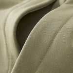 Hooded Terry Sweatshirt With Stacked Ruched Cuffs