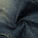 Vintage Dark Wash Faded Wide Denim