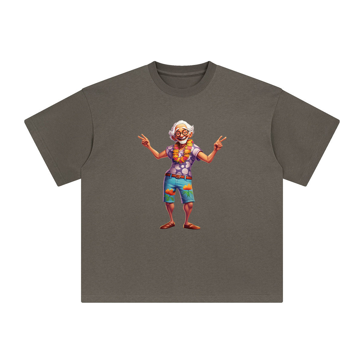 Summer Grandpa Graphic Tee-INNBLAC Fashion Apparel