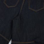 Premium Raw Denim Panel Stitch Wide-Leg Jeans