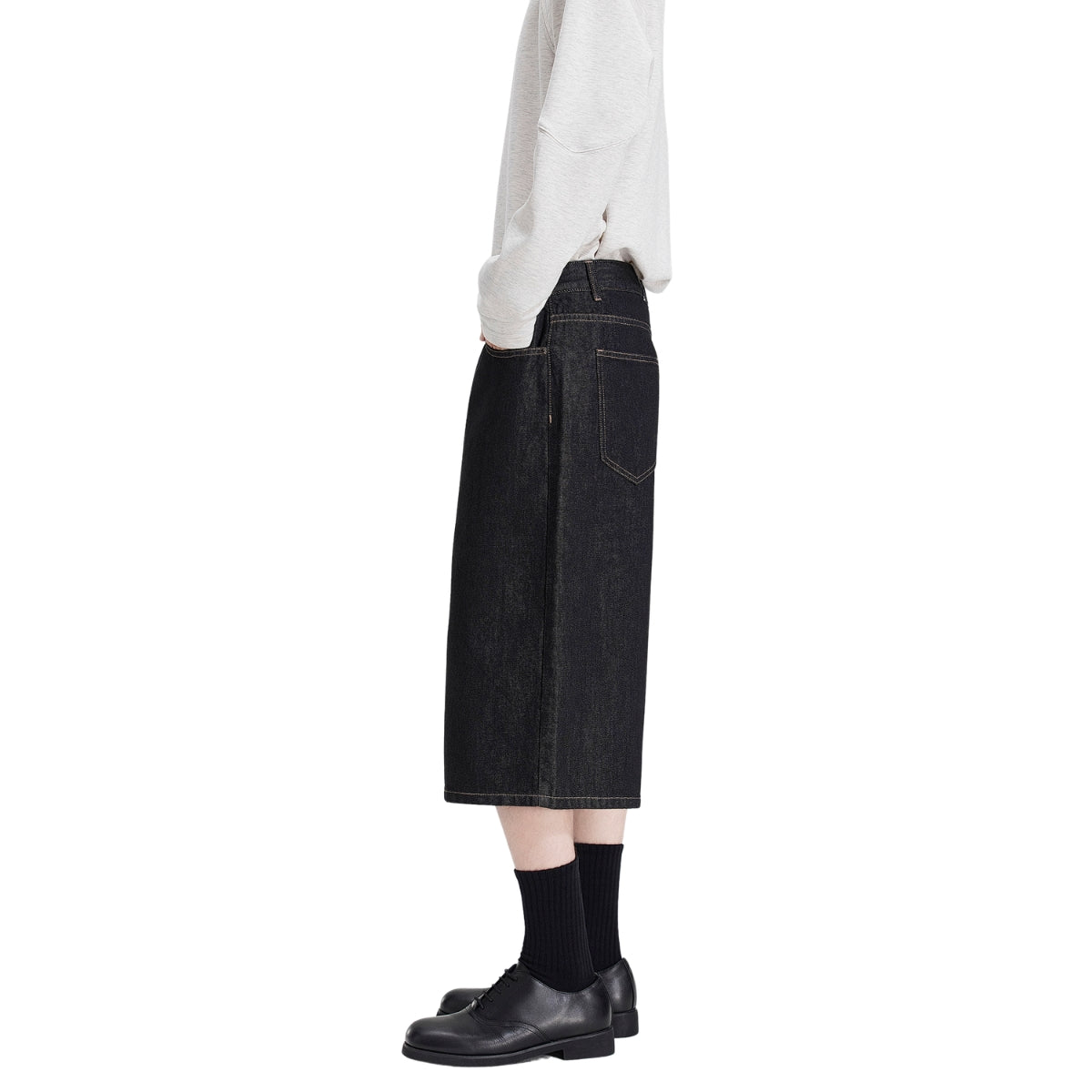 Bermudas con lavado vintage y salpicaduras de tinta