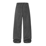 Washed Solid Baggy Wide Leg Workwear Pants