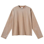 Whisker Wash Frayed Soft Brushed Vintage Long Sleeve Tee