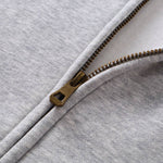 Sudadera con capucha y cremallera lavada de doble cursor
