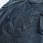 Washed Corduroy Deconstructed Relaxed Cargo Pants
