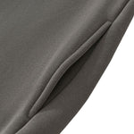 Boxy Contrast Webbing High Neck Face‑Cover Hoodie