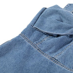 Women's Denim Bow Strappy Mini Dress