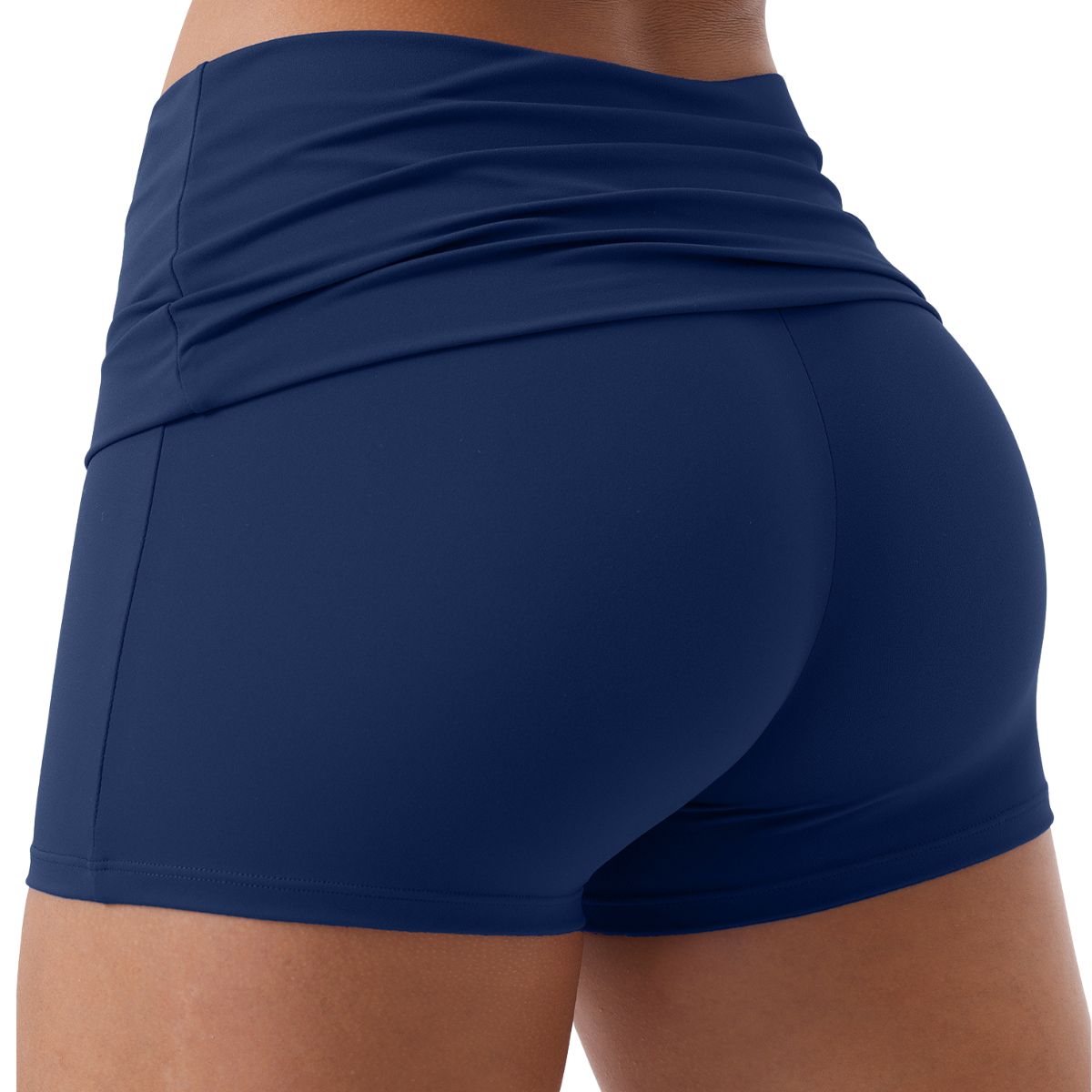 Folded Waistband Contoured‑Booty Elevated‑Feel Shorts