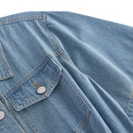 Short Sleeve Belted Midi Denim Shirtdress