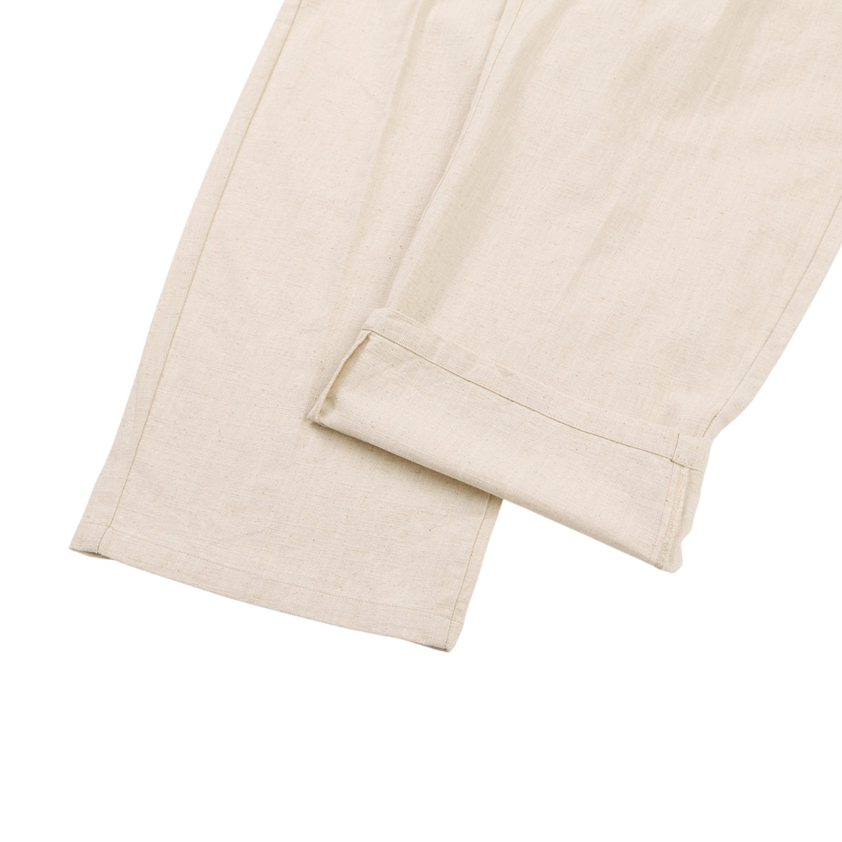Solid Tint Linen-Blend Barrel Pants