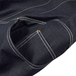 Falda vaquera con bordado de perlas y lavado vintage