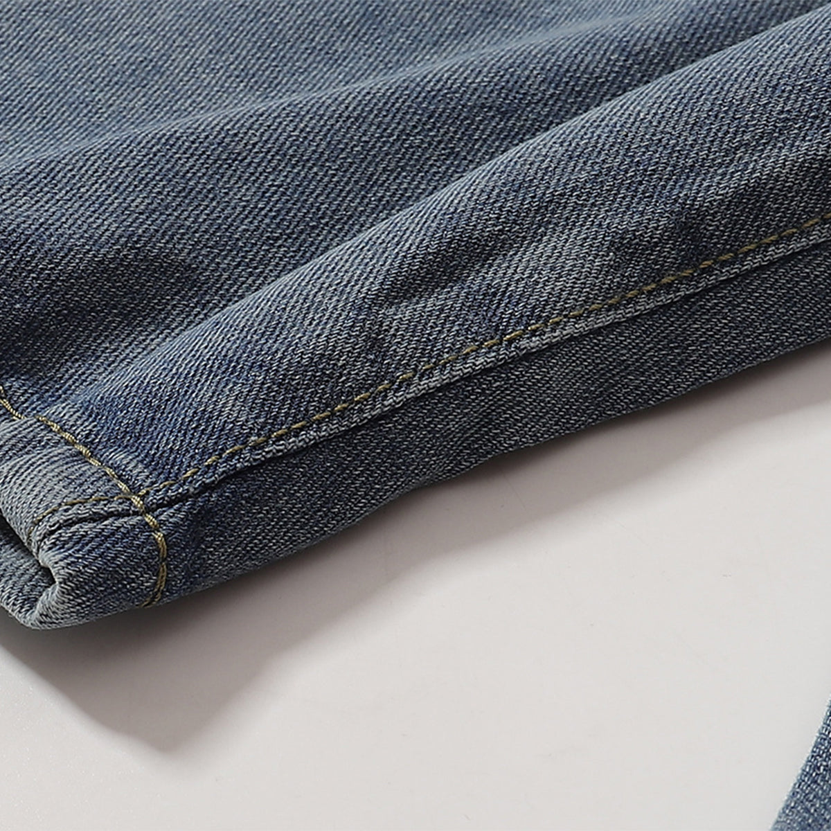 Built In Belt Mid Waist Denim Shorts