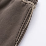 Raw Edge Straight Leg Fleece Sweatpants