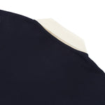 Women's Heavyweight Washed Color Block Collared Long Sleeve Sweatshirt