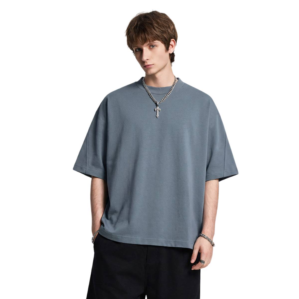 Camiseta desteñida con lavado a la piedra de 7.5 oz