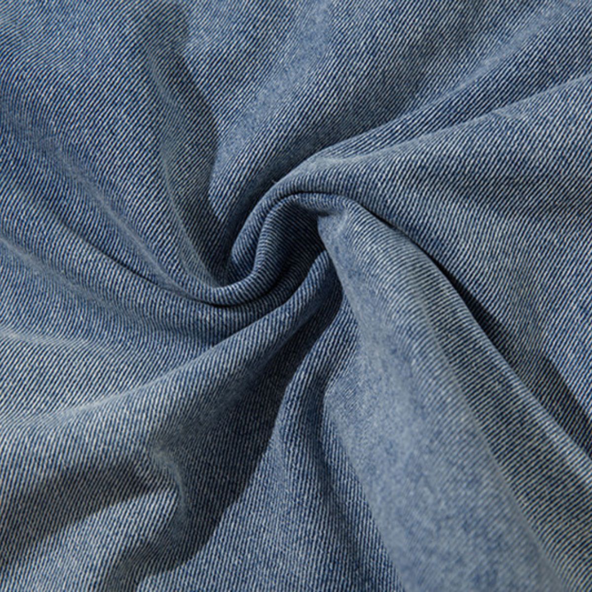 Oversized Stand-up Collar Washed Distressed Denim Jacket