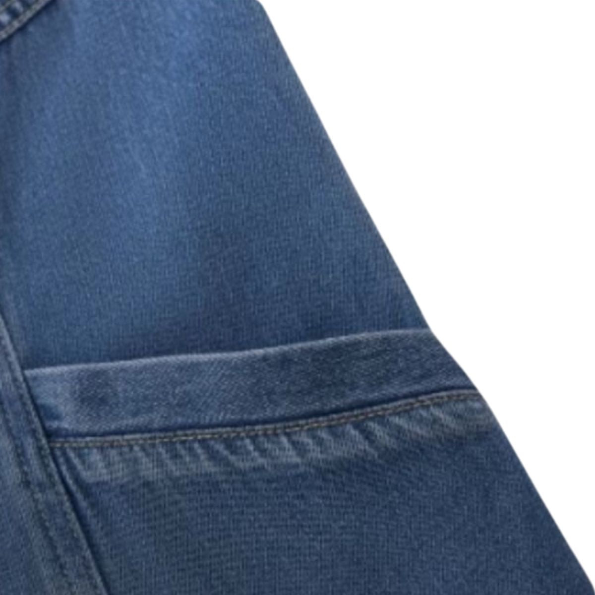 Relaxed Fit Sleeveless Denim Midi Dress