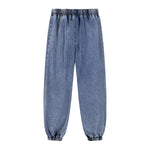 Washed Baggy Knit Denim Joggers