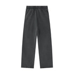 Heavyweight Cotton Washed Distressed Terry Wide‑Leg Pants