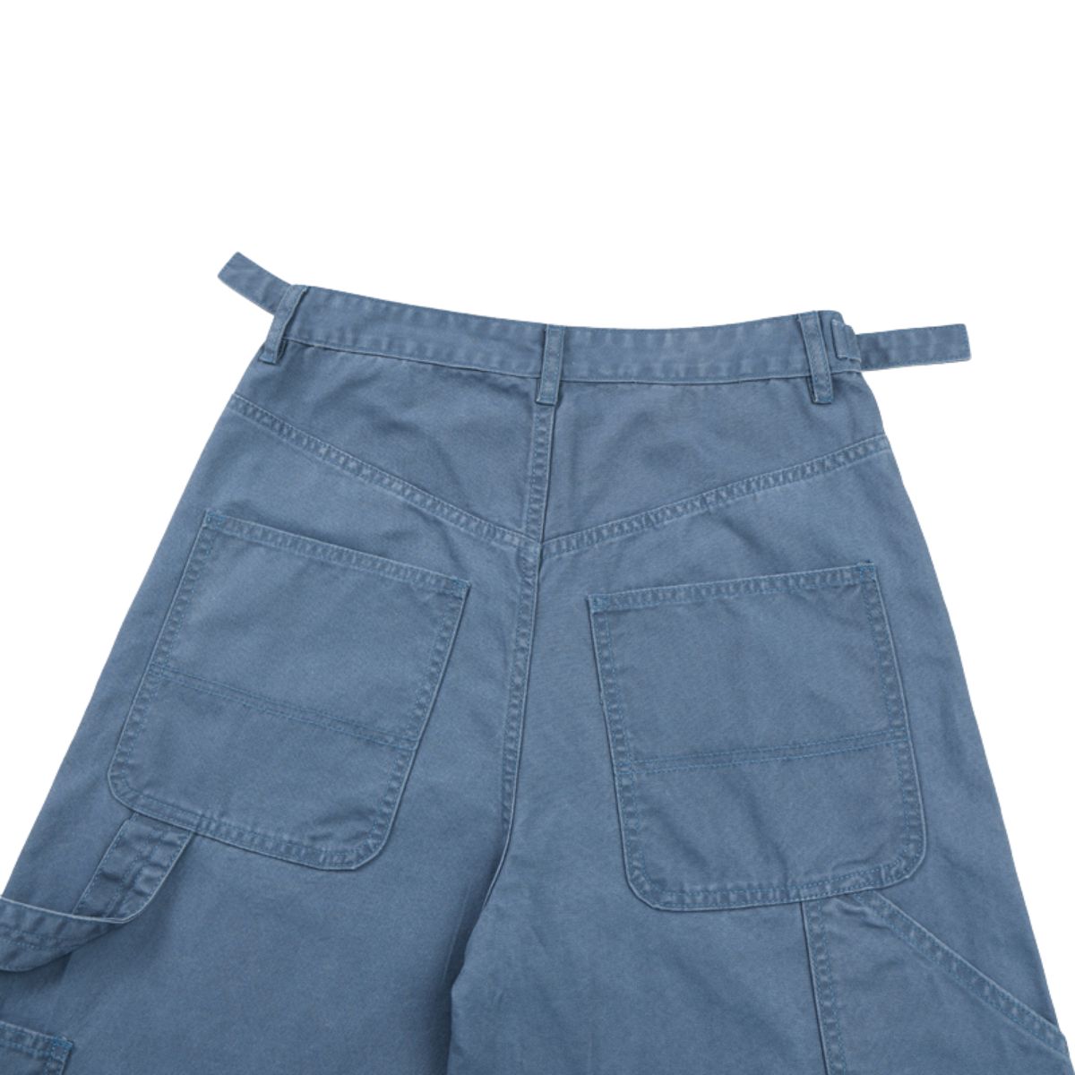 Printed Adjustable Waist Cargo Wide‑Leg Pants