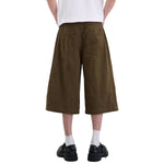 Vintage Washed Cleanfit Straight Cut Wide Leg Denim Shorts