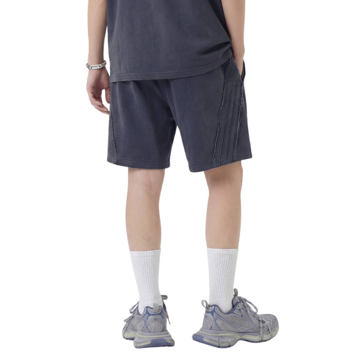 Shorts holgados vintage con lavado intenso