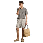 Retro Boxy Wool Blend Seagull Collar Polo Shirt