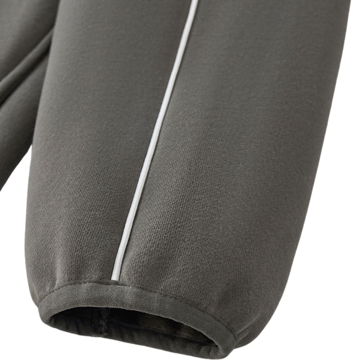 Boxy Contrast Webbing High Neck Face‑Cover Hoodie