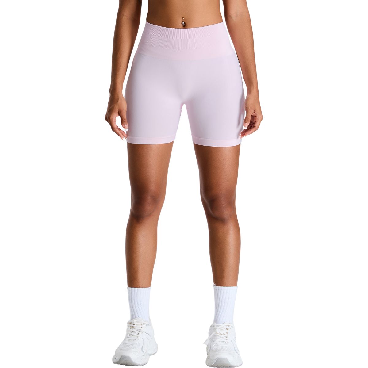 Pantalones cortos de running de tiro alto sin costuras