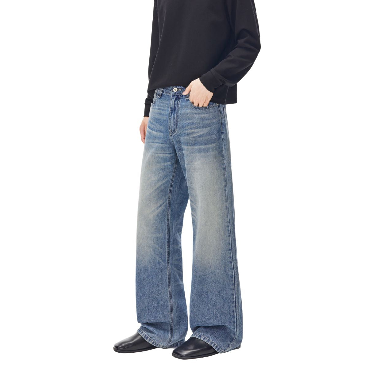 Whiskering Process Vintage Denim