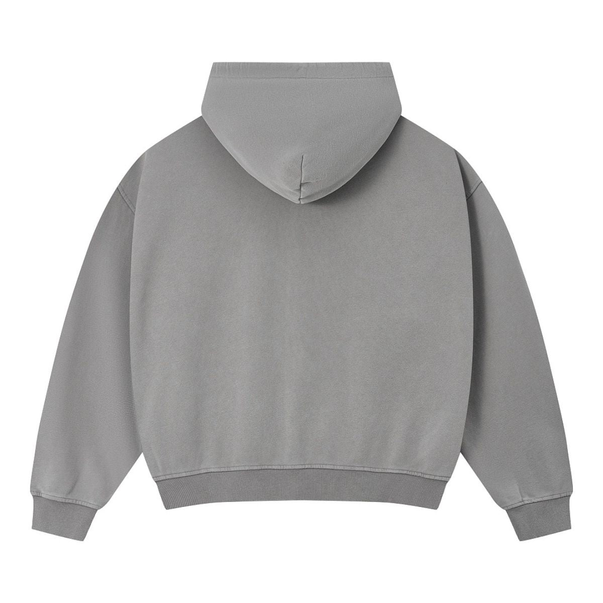 Vintage Relaxed Drop‑Shoulder Zip‑Up Hoodie