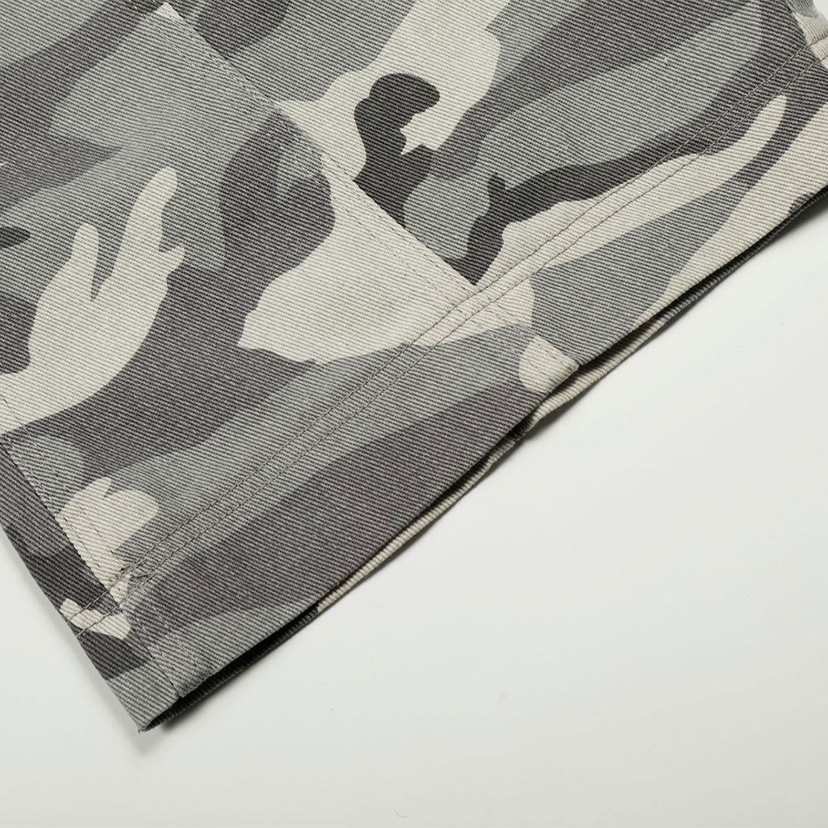 Utility Camouflage Cargo Wide Leg Pants