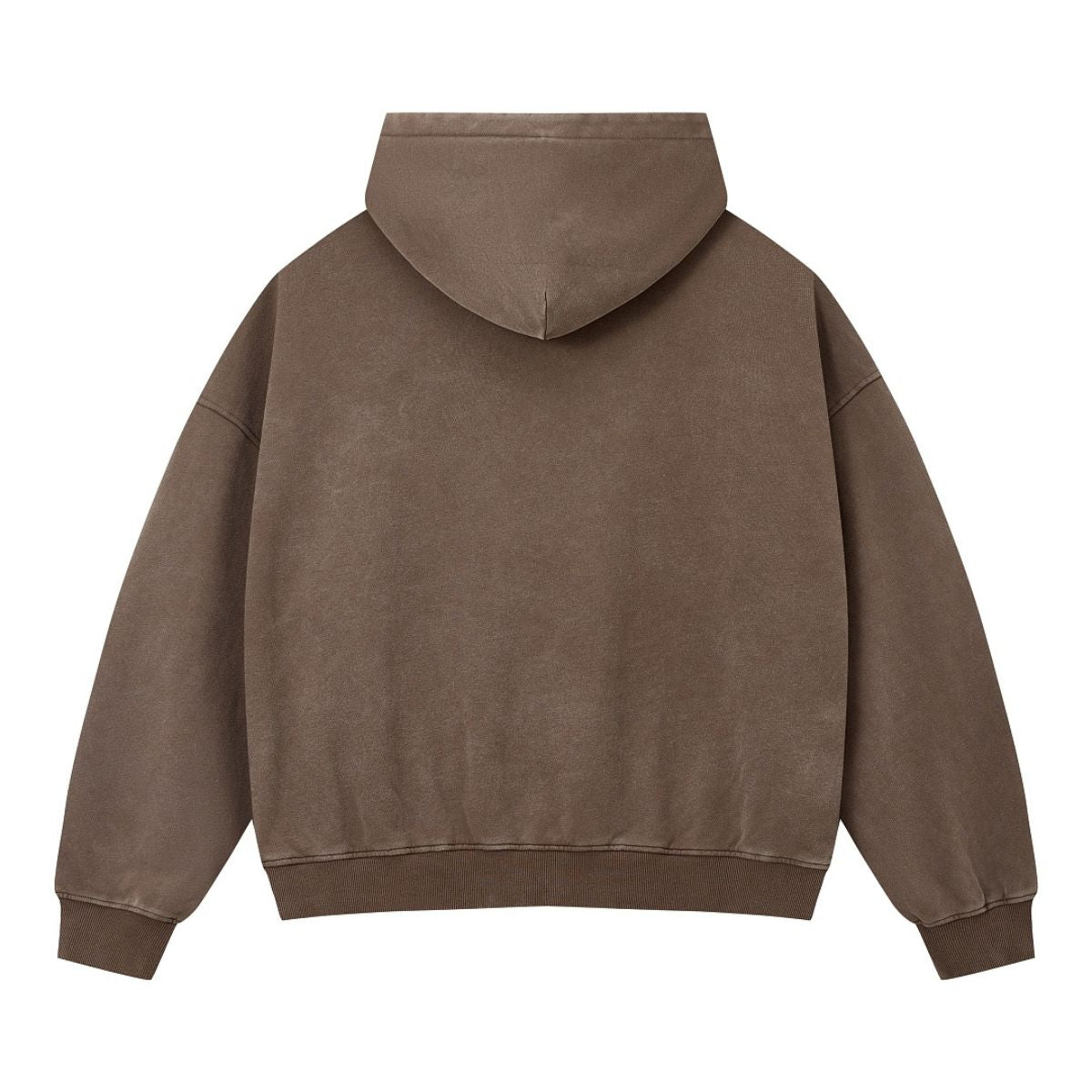 Vintage 370G Brushed Cotton Snow‑Washed Boxy Drop‑Shoulder Hoodie