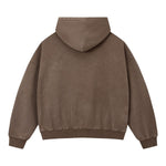 Vintage 370G Brushed Cotton Snow‑Washed Boxy Drop‑Shoulder Hoodie