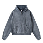 Monkey Wash Ripped Distressed Cotton Pullover Hoodie