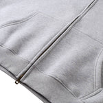 Sudadera con capucha y cremallera lavada de doble cursor