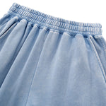 Loose Draped Wide‑Leg Washed Distressed Casual Pants