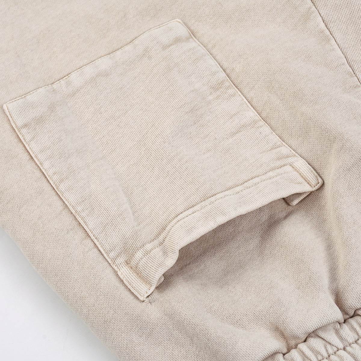 Men's Casual Washed Drawstring Sweat Shorts